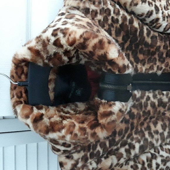 leopard print fur jacket - Picture 3 of 6